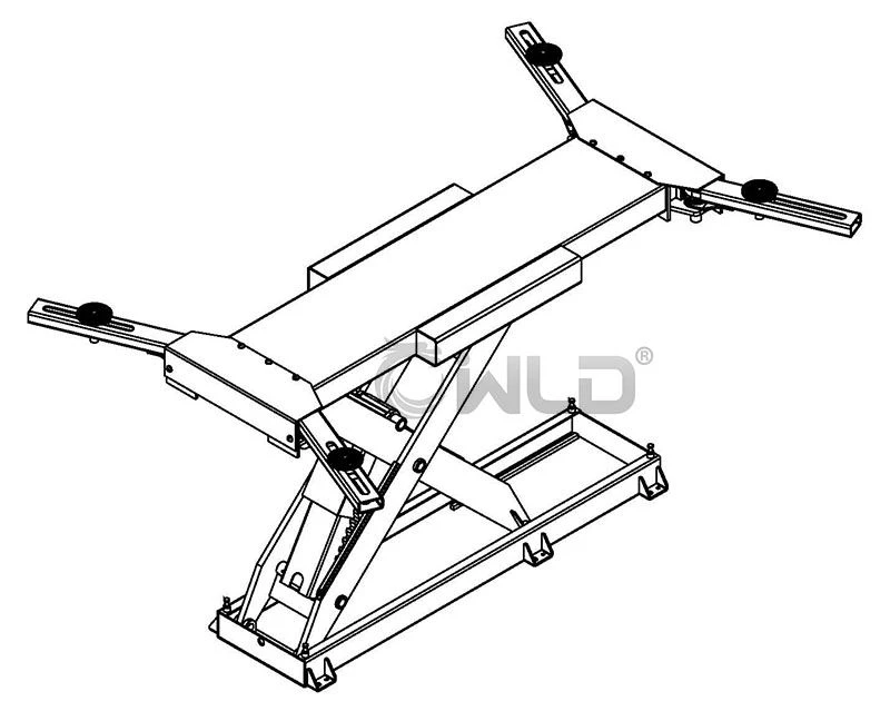 Scissor Lift Inside Car Painting Booth